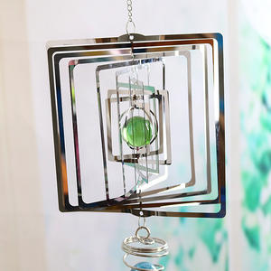 Girandole in Metallo all'Ingrosso, Campanelli a Vento con Gufo, Uccelli, Dea <span class=keywords><strong>del</strong></span> <span class=keywords><strong>Sole</strong></span>, Girandola con Sfera di Cristallo per Decorazione Giardino Esterno - Product Image 4