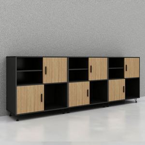 Modern <b>Wooden</b> File Storage Cabinet Black & White Rotate Door <b>Small</b> Home Office Furniture & Equipment for Home & Office Use - Product Image 4