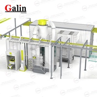 Nouvelle Ligne de Revêtement en Poudre Entièrement Automatique Galin 2026 avec Machine à Pistolet, Four à Gaz, Cabine et Équipement d'Usine de Peinture pour Aluminium CE