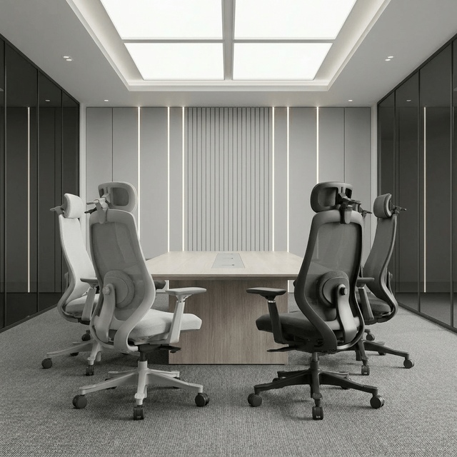 New Premium Executive Mesh Office Computer Chair Swivel Comfort Work Chair Upholsterd Lumbar Ergonomic Recline Director Chair