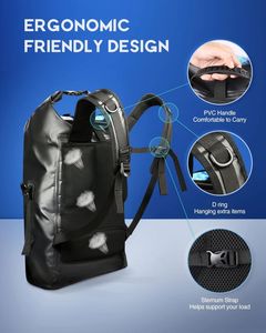 Borsa Impermeabile e Zaino in PVC con Logo Personalizzato, Chiusura Roll-Top, per Escursionismo, Arrampicata, Kayak, Vendita all'Ingrosso, Personalizzabile per Attività all'Aperto - Product Image 5