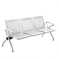 Banc d'attente médical 3 places en aluminium pour hôpital, école, centre commercial, clinique, aéroport