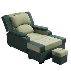 Canapé de massage des pieds Longyu, réglage électrique, accoudoirs séparés, pour spa, thérapie beauté, avec prise électrique et support dorsal. - Product Image 2