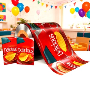 Custom Printed Aluminized Roll Film Food <b>Packaging</b> Foil Laminated Potato Chips Candy Sweet <b>Plastic</b> <b>Packaging</b> Bags - Product Image 3