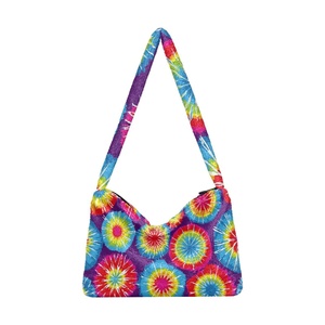 Women's Plush Underarm Shoulder <b>Bag</b> Female Winter Tie Dye Print Leopard Pattern Fluffy <b>Mini</b> <b>Tote</b> <b>Bag</b> - Product Image 1