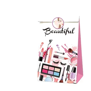 Spa Makeup Party Favor Bags Cosmetics Paper Gift Bags Party Decorations for Kids Girl Makeup Birthday Party