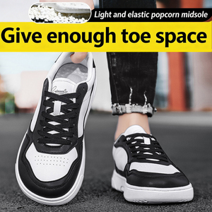 Chaussures de course sportives respirantes pour hommes - Baskets de marche légères et tendance avec amorti, antidérapantes, tige en PU et semelle extérieure en caoutchouc - Product Image 1