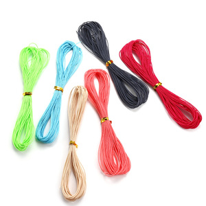 Hilo trenzado encerado de tres hebras de 1 mm y 10 m, cuerda de poliéster ecológica de colores para joyería y abalorios. - Product Image 3