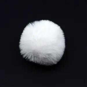 China supplier wholesale colorful fur ball for keychain / faux fur pom pom