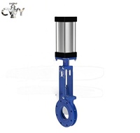 Vanne à guillotine à fermeture étanche PZ673H-10C/P, pneumatique en acier moulé