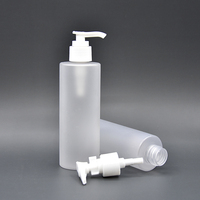 Botella de Plástico Esmerilado Mate Vacía de 80 ml, 100 ml, 120 ml, 250 ml con Bomba Pulverizadora para Loción, Cilindro con Serigrafía, Biodegradable, para el Cuidado de la Piel