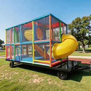 Equipo de Juego Suave para Exteriores, Parque Infantil <span class=keywords><strong>con</strong></span> Tobogán y Piscina de Pelotas, Área de Juegos Móvil para Interiores y Garajes - Product Image 1