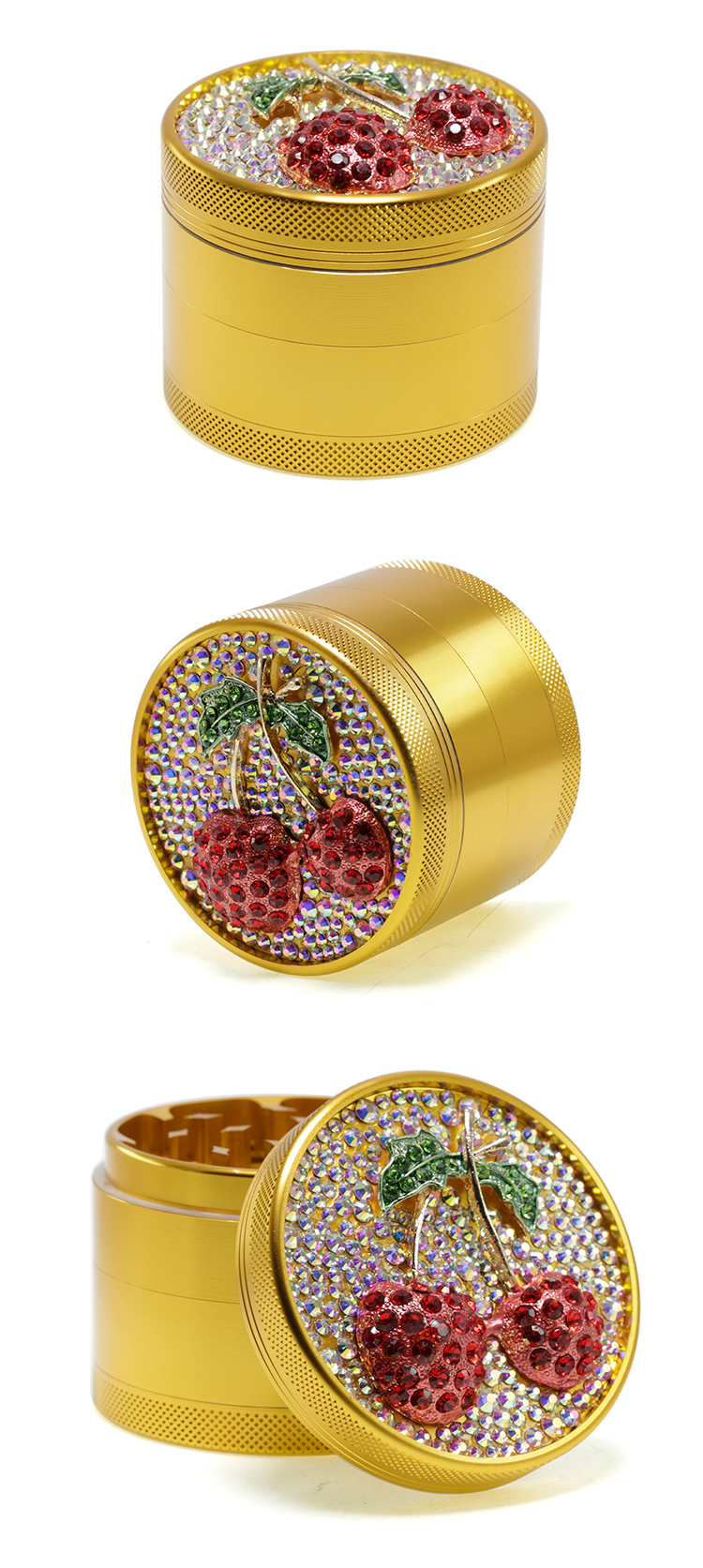 4 part 63mm aluminum alloy cactus diamond cute grinder for lady 6161