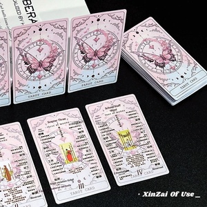 Tarot Wester Classic, jeu de tarot de haute qualité, 78 cartes en papier, nouveau, original, apprentissage et prévision, emballage en boîte couleur papillon rose - Product Image 3