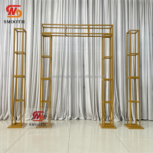 Vàng mịn kim loại đứng đám cưới đứng đám cưới Backdrop Đảng đứng lễ vòm cho trang trí đám cưới - Product Image 2