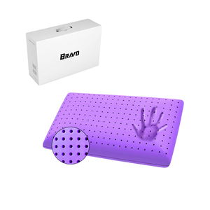 Oreiller cervical orthopédique en mousse à mémoire de forme pour adulte, faible MOQ, forme papillon tricotée, soutien du cou personnalisable, confortable pour hôtel et camping - Product Image 1