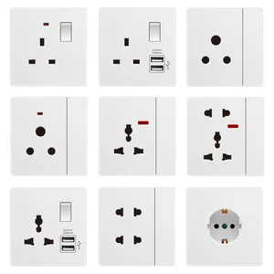 China Factory Cheapest Price Button Light Switch Universal Electrical Wall 13A UK Outlet Socket For Home