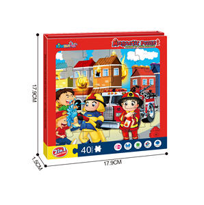 Vente en gros de 40 pièces <span class=keywords><strong>2</strong></span>-en-1 bricolage jouets Montessori préscolaire éducatif puzzle livre ensemble cubes magnétiques blocs de plastique pour enfants - Product Image 5