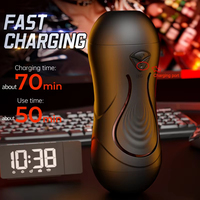 APP-gesteuerte Sexmaschine für Männer mit realistischer Vagina, Doppelkopf-Masturbator, Saugnapf und Penisvibrator
