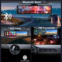 Kamera Dasbor 12 Inci 4K 2160P DVR Mobil Carplay Android Auto Stream Kaca Spion GPS WIFI Radio FM AUX Kamera Mobil Perekam Perjalanan