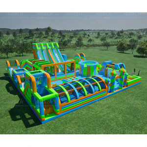 Parque de Diversiones Inflable Comercial, Centro de Entretenimiento Inflable Ninja Warrior, <span class=keywords><strong>Casa</strong></span> de Brinco Grande para Adultos, Juego al Aire Libre - Product Image 4