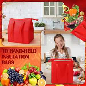 Custom Logo Portable Hanging Waterproof Thick Non Woven Freezable <b>Ice</b> Cooler <b>Bag</b> Thermal Insulated Food Lunch <b>Bag</b> for Food - Product Image 4
