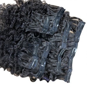 Extensiones de Cabello Humano con Clip, Cabello Virgen con Cutícula Alineada, Rizado Vietnamita, para Envío a Todo el Mundo, Precio de Fábrica - Product Image 1