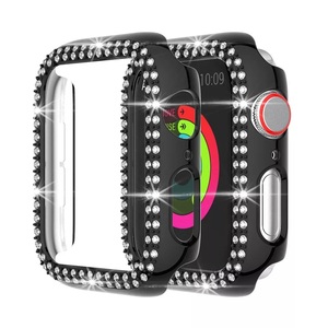 Funda protectora de PC de diamante de doble fila para <span class=keywords><strong>Apple</strong></span> <span class=keywords><strong>Watch</strong></span> 8 Series 7 6 SE 5 4 <span class=keywords><strong>3</strong></span> 41mm 45 40 44 38 <span class=keywords><strong>42</strong></span> Series - Product Image 3