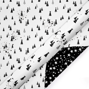 Bronzing Star Pattern Gift Wrapping <b>Paper</b> Roll Wholesale Black Christmas Tree Pattern Wrapping <b>Paper</b> Holiday Packing <b>Paper</b> - Product Image 2