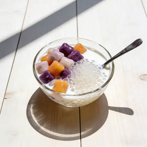 Boules de taro surgelées à cuisson rapide, mélange de 3 couleurs, perles de tapioca <span class=keywords><strong>en</strong></span> sachet pour les ingrédients du bubble tea - Product Image 4