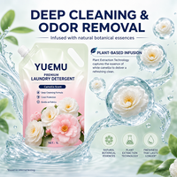 Lessive liquide en poche souple à bec verseur Marque Blanche, parfum Camélia Floral Oriental, 1L, écologique, OEM, vente en gros