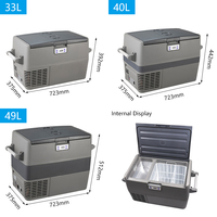 Compresor móvil Durable Caravan Nevera Congelador 35L Camping Refrigeradores 12V para uso doméstico en automóviles