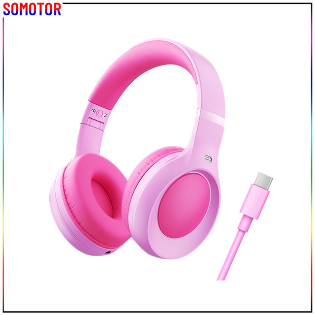 85db Children  Headphones Wired Headset Girls Gift Kids Gamer USB-C Headphones No Light Christmas Presents