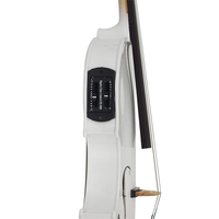 HUASHENG High Gloss OEM ODM String Music Instrument Violin 4/4 for Beginner Professional White Electric Violin