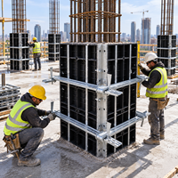 Attache de coffrage carrée en plastique robuste pour colonnes en béton, moules de renforcement réutilisables haute résistance pour la construction