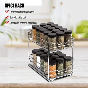 Organisateur de support à épices <span class=keywords><strong>coulissant</strong></span> OEM pour armoire Double rack <span class=keywords><strong>coulissant</strong></span> pour armoires de cuisine supérieures et placard garde-manger - Product Image 6