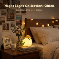 Lampes de nuit, lampe de chevet, lampe pour bébé, USB, LED, mignonne, rechargeable, portable, à intensité variable, lampe de table pour enfants, mini lampe en silicone, animal, cadeau, chambre à coucher