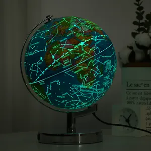 8 Inch Educational World Globe LED Light World Globe Constellation View World Globe For Decor Gifts Promotion Teaching Tool