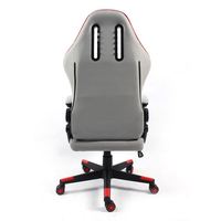 Chaise de jeu pour ordinateur en cuir synthétique de luxe avec fonction pivotante réglable en hauteur, appui-tête et accoudoirs pour les joueurs sur PC