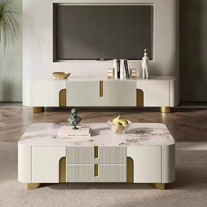 Moderno <span class=keywords><strong>43</strong></span> <span class=keywords><strong>pulgadas</strong></span> 2025 Europa Smart <span class=keywords><strong>TV</strong></span> Stands con <span class=keywords><strong>mesa</strong></span> de centro Precio barato Blanco <span class=keywords><strong>TV</strong></span> Muebles para sala de estar con función de almacenamiento - Product Image 1