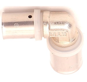 Raccord coudé à sertir Ø16 × 1/2" avec écrou d'union |   90 °   Raccord d'angle en laiton |   THS Thermostyle ® - Product Image 3