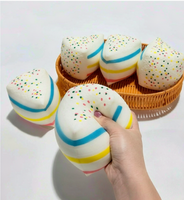 Jouets Squishy Géants Colorés en Forme de Gâteau, Vente Directe Usine, Jouets Anti-Stress à Rebond Lent/Rapide