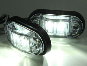 Hot Bán Hình Bầu Dục Nhỏ Ánh Sáng Nhấp Nháy Led Đèn Trucks12v/24 V/10-30 V 2LED Bên Đèn cho Trailer Xe Tải - Product Image 6