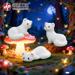 Figura de Resina de Hurón Pequeño y Adorable, Mini Decoración Animal, Adorno de Escritorio para el Hogar - Product Image 3