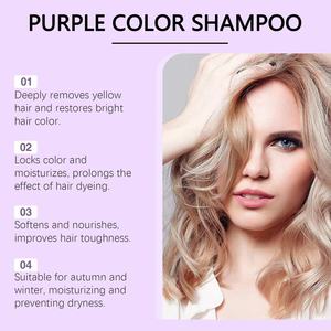 El champú privado personalizado de color púrpura elimina profundamente el cabello <span class=keywords><strong>amarillo</strong></span> y restaura el color brillante <span class=keywords><strong>del</strong></span> cabello - Product Image 6