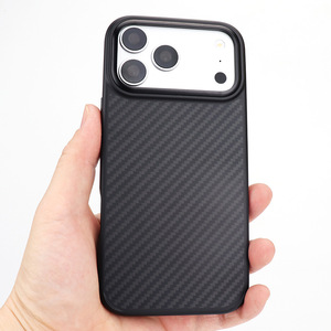 Funda Magnética de Lujo a Prueba de Golpes de Fibra de Carbono 1500D para iPhone 17/17 Air/17 Pro Max, Funda de TPU+PC con Marco Metálico para la Lente de la Cámara - Product Image 1