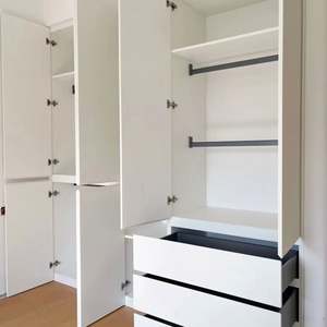 Modern Wardrobe Bedroom Furniture Wardrobe Custom Armoire Luxury <b>Wood</b> Storage Armoire for <b>Clothes</b> - Product Image 1