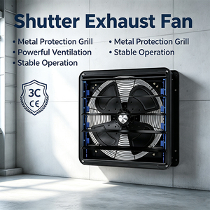 Ventilador Extractor de Cocina de 12 Pulgadas con Rejilla Negra, Silencioso <span class=keywords><strong>y</strong></span> <span class=keywords><strong>Potente</strong></span>, para Ventana, <span class=keywords><strong>Campana</strong></span> <span class=keywords><strong>Extractora</strong></span> Doméstica - Product Image 1