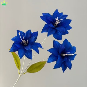 Rama de Flor de Lirio de Seda Artificial, Tallo Largo, 3 Cabezas, Ramo de Tallo Único para Decoración de Mesa en el Hogar, Bodas, Fiestas y Días Festivos - Product Image 6