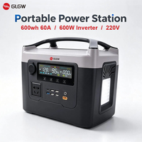 Station d'alimentation portable 600W 512Wh, générateur solaire OEM ODM, vente en gros d'usine, batterie LiFePO4, alimentation électrique
